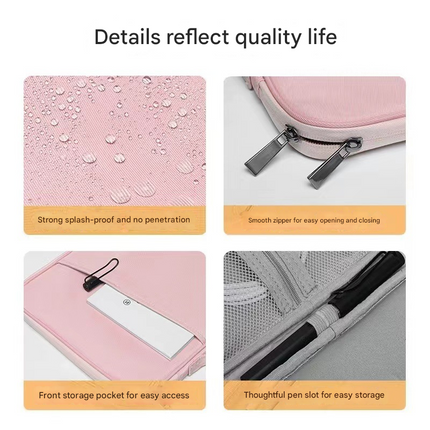 Green 360° Protective Laptop & Tablet Sleeve with Accessory Organizer - Water-Repellent Carrying Case.