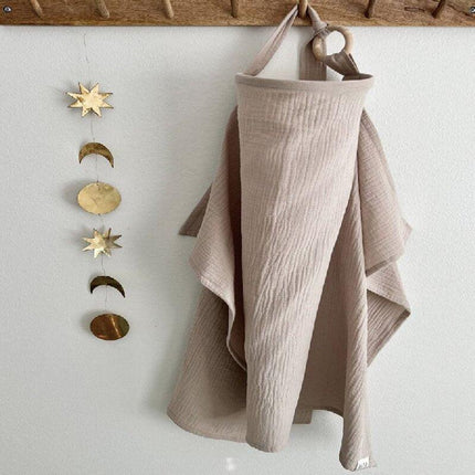 Single bear Soft Muslin Cotton Nursing Cover - Breathable Breastfeeding Apron for Privacy.