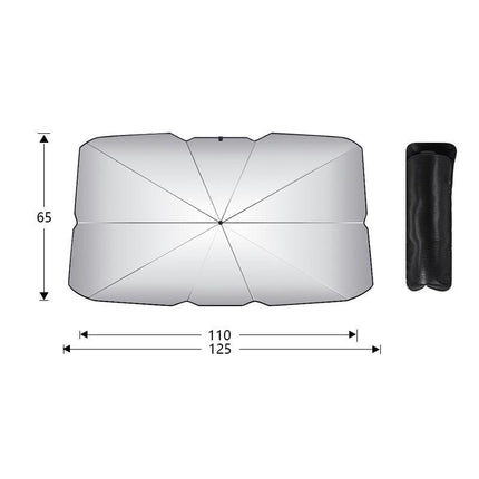 Small size Foldable Car Windshield Sun Shade Umbrella - Ultimate UV & Heat Blocker for Interior Protection.