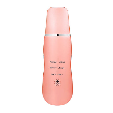Ultrasonic Skin Scrubber - Deep Cleansing, Peeling, Lifting & Ion Infusion Facial Spatula(pink).