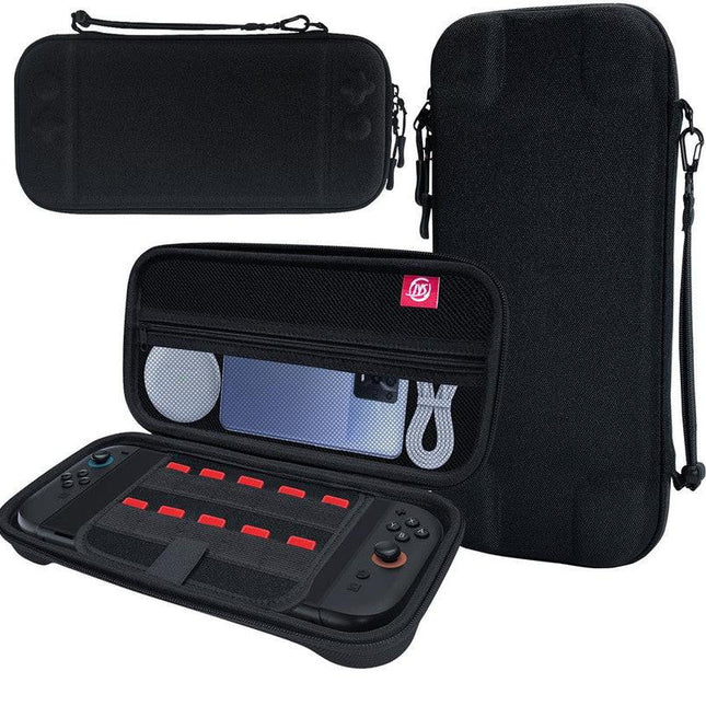 Portable Hard Shell Travel Case for Nintendo Switch/Switch Lite/OLED - Game Card Slots & Accessory Pocket(black).