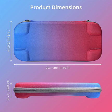 Portable Hard Shell Travel Case for Nintendo Switch/Switch Lite/OLED - Game Card Slots & Accessory Pocket(Gradient gray and white).