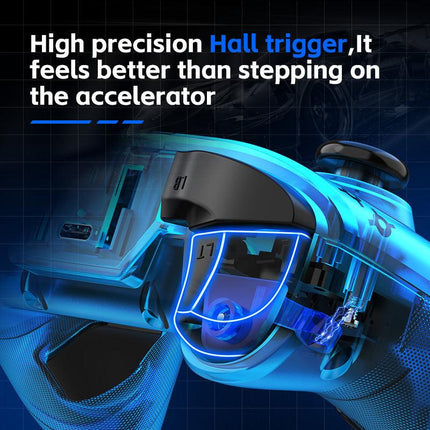 G6 Pro Wireless Gaming Controller - Hall Joysticks & Triggers, Multi-Platform, Six-Axis Gyro, Turbo & Macro(blue).