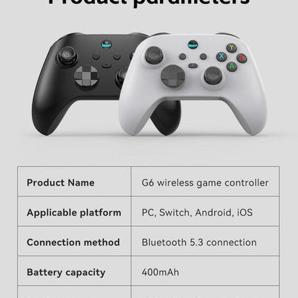 G6 Pro Wireless Gaming Controller - Hall Joysticks & Triggers, Multi-Platform, Six-Axis Gyro, Turbo & Macro(blue).
