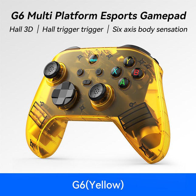 G6 Pro Wireless Gaming Controller - Hall Joysticks & Triggers, Multi-Platform, Six-Axis Gyro, Turbo & Macro(yellow).