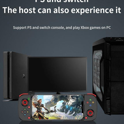 Portable Telescopic Mobile Game Controller - Bluetooth 5.0, iOS/Android/PC Compatible, 400mAh Battery(green).