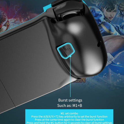 Portable Telescopic Mobile Game Controller - Bluetooth 5.0, iOS/Android/PC Compatible, 400mAh Battery(black).