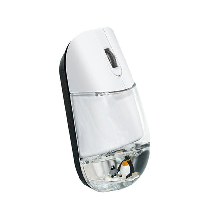 Whimsical 2.4G Wireless Mouse with Floating Animal Design - Comfortable, Quiet & Portable(white).