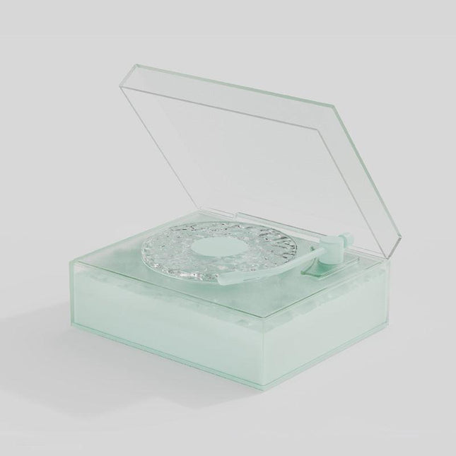 Retro Vinyl Bluetooth Speaker with Water Ripple Light Projection & 360 Surround Sound(green).