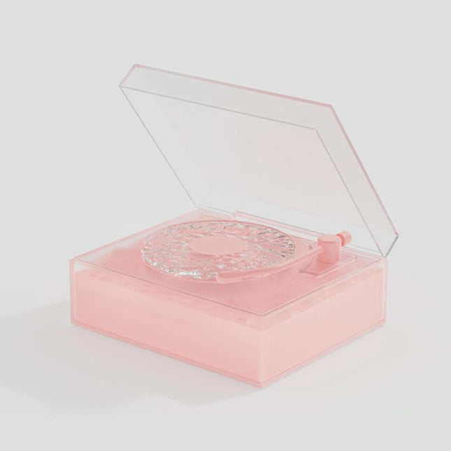Retro Vinyl Bluetooth Speaker with Water Ripple Light Projection & 360 Surround Sound(pink).