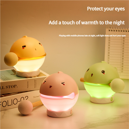 Portable rechargeable tapping control night light- 3-Level Dimmable Bedside Lamp(apricot).
