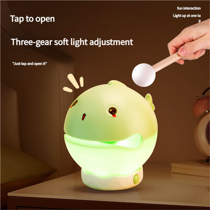 Portable rechargeable tapping control night light- 3-Level Dimmable Bedside Lamp(apricot).
