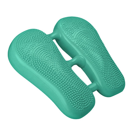 Dual-Side Textured Fitness Balance Board - Core Strengthener with Anti-Slip Massage Surface(green).