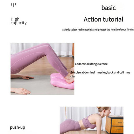 Dual-Side Textured Fitness Balance Board - Core Strengthener with Anti-Slip Massage Surface(green).