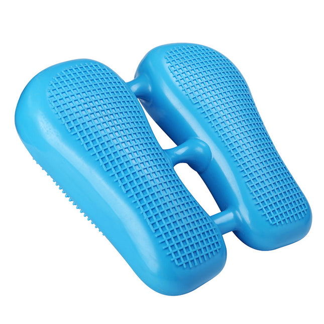 Dual-Side Textured Fitness Balance Board - Core Strengthener with Anti-Slip Massage Surface(blue).