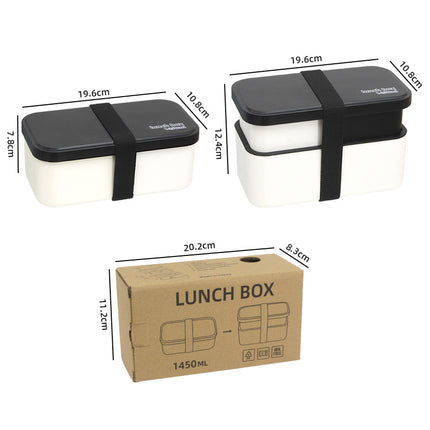 Eco - Friendly Lunch Box - Portable with Compartments(black).