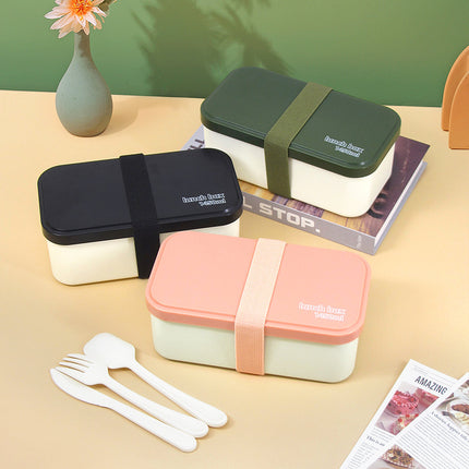 Eco - Friendly Lunch Box - Portable with Compartments(black).