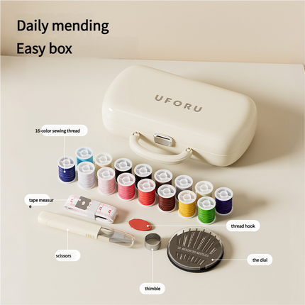 Complete Sewing Kit - Portable with Organized Compartments(green).
