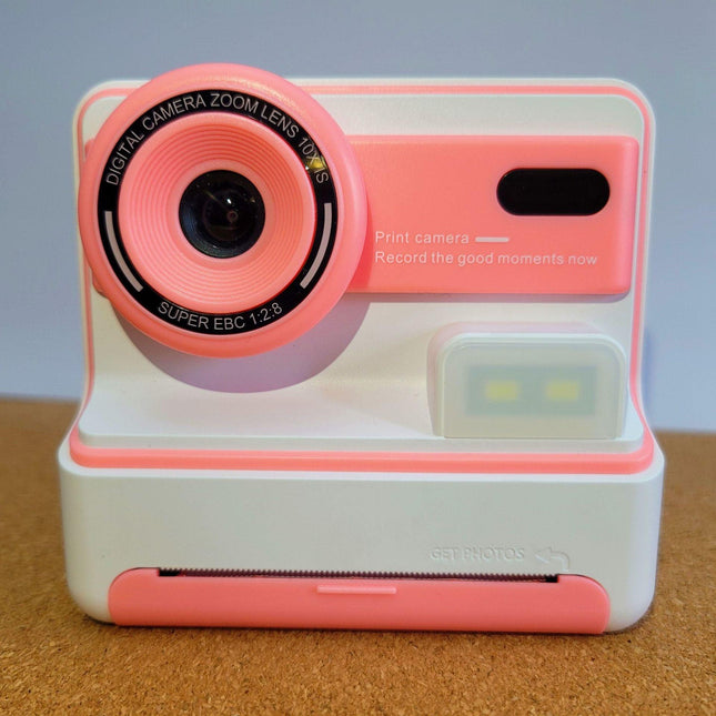Kids Instant Print Camera - Creative Drawing & Photo Fun with Thermal Printing(Pink+32GB memory card).
