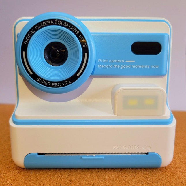 Kids Instant Print Camera - Creative Drawing & Photo Fun with Thermal Printing(Blue+32GB memory card).