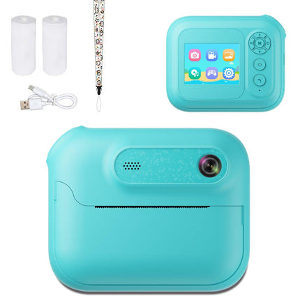 Kids Multi-Functional Camera Toy - Instant B&W Printing & Creative Stickers(purple).