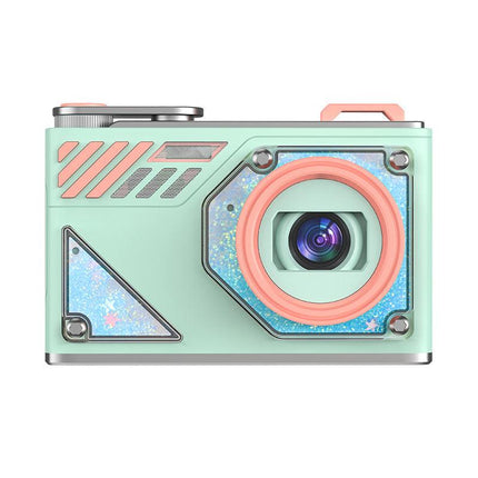 Glitter Sand Design 64MP HD Digital Camera with LED Fill Light & Auto Focus(green).