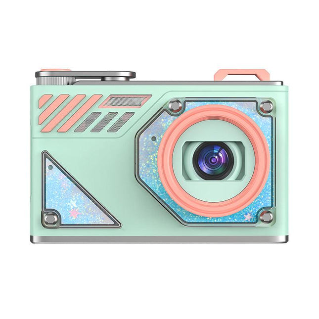 Glitter Sand Design 64MP HD Digital Camera with LED Fill Light & Auto Focus(green).