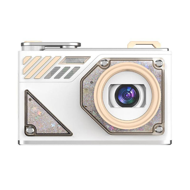 Glitter Sand Design 64MP HD Digital Camera with LED Fill Light & Auto Focus(white).
