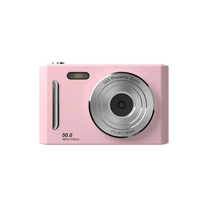 50MP HD Digital Camera with 8X Zoom & Dual Lens System(pink).