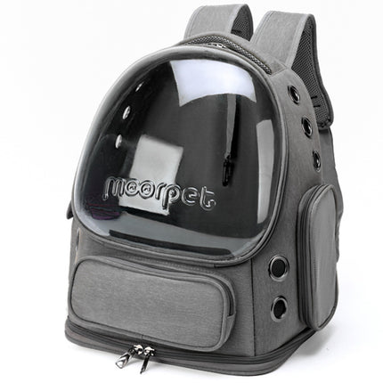 Spacious Pet Carrier with Ventilation System & Water-Resistant Design(grey).