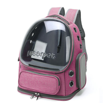 Spacious Pet Carrier with Ventilation System & Water-Resistant Design(pink).