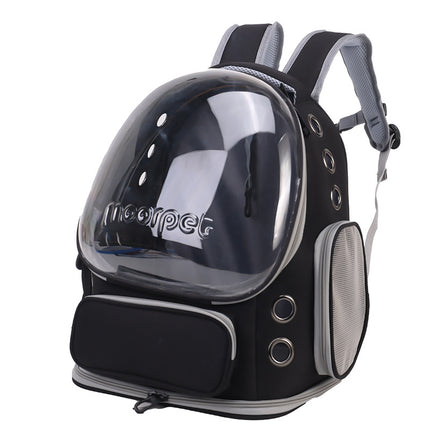 Spacious Pet Carrier with Ventilation System & Water-Resistant Design(black).