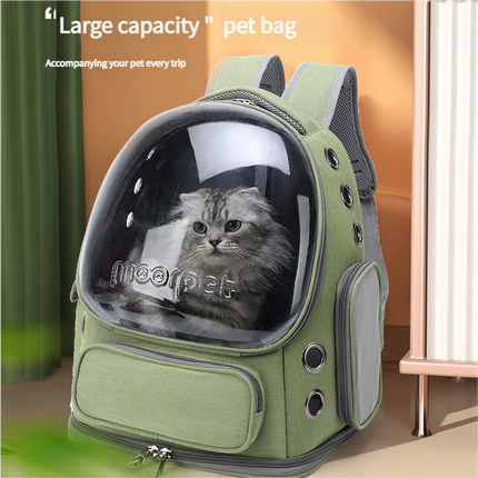 Spacious Pet Carrier with Ventilation System & Water-Resistant Design(black).