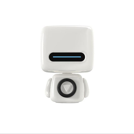 Mini Robot Style Bluetooth Speaker - Portable, 8-9 Hr Playtime, Built-in Mic & Lanyard(White).
