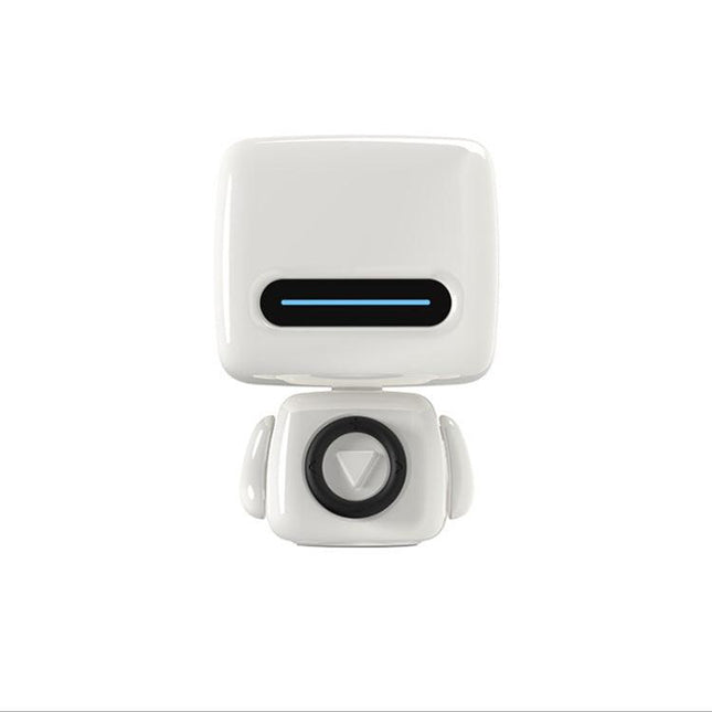 Mini Robot Style Bluetooth Speaker - Portable, 8-9 Hr Playtime, Built-in Mic & Lanyard(White).