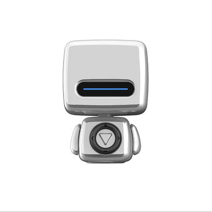 Mini Robot Style Bluetooth Speaker - Portable, 8-9 Hr Playtime, Built-in Mic & Lanyard(Silver Gray).