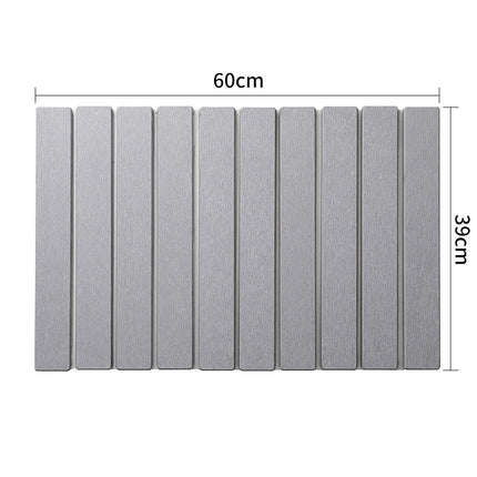 Collapsible Diatom Mud Bath Mat - Quick Dry, Non-Slip, Odor-Free Absorbent Pad(light grey).