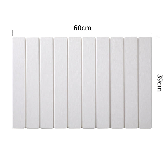 Collapsible Diatom Mud Bath Mat - Quick Dry, Non-Slip, Odor-Free Absorbent Pad(white).