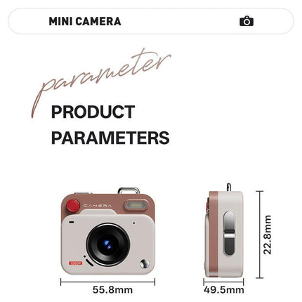 Mini Retro Keychain Camera - 48MP Photos, 1080P HD Video with Built-in Filters & Flash(green).