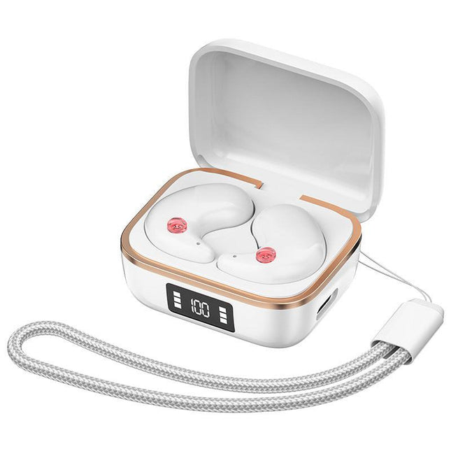 TWS Wireless Earbuds with Wireless Charging Case - Bluetooth 5.3, HiFi Audio, LED Display & Smart Touch Control(white).