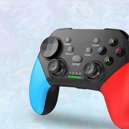 Multi-Platform Wireless Gaming Controller with Dual Motor Vibration, Turbo & Phone Holder(Black, Red and Blue).