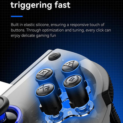 Multi-Platform Telescopic Gaming Controller - Hall Triggers, Esports 3D Joysticks & Macro Programming(white).