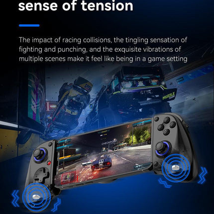Multi-Platform Telescopic Gaming Controller - Hall Triggers, Esports 3D Joysticks & Macro Programming(white).
