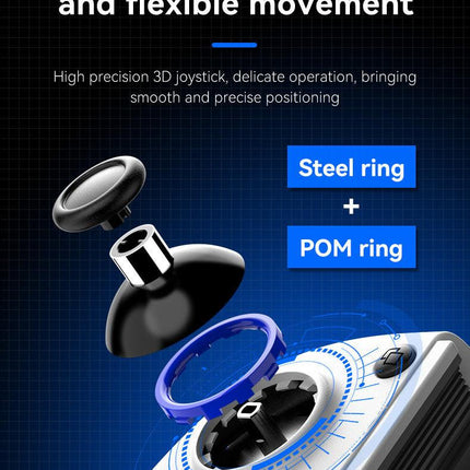 Multi-Platform Telescopic Gaming Controller - Hall Triggers, Esports 3D Joysticks & Macro Programming(white).