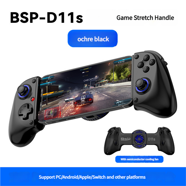 Multi-Platform Telescopic Gaming Controller - Hall Triggers, Esports 3D Joysticks & Macro Programming(black With radiator).