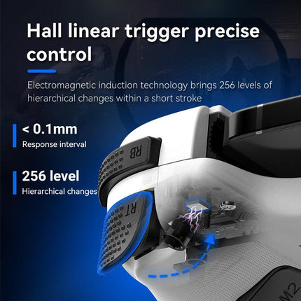 Multi-Platform Telescopic Gaming Controller - Hall Triggers, Esports 3D Joysticks & Macro Programming(black With radiator).