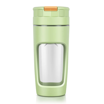 Large 600ML Portable Blender - USB-C Rechargeable Smoothie Maker with 4 Stainless Steel Blades(green).