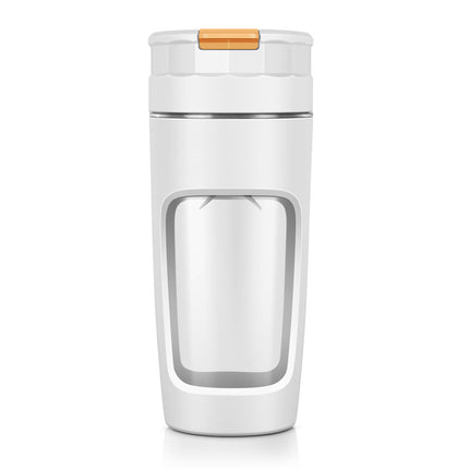 Large 600ML Portable Blender - USB-C Rechargeable Smoothie Maker with 4 Stainless Steel Blades(white).