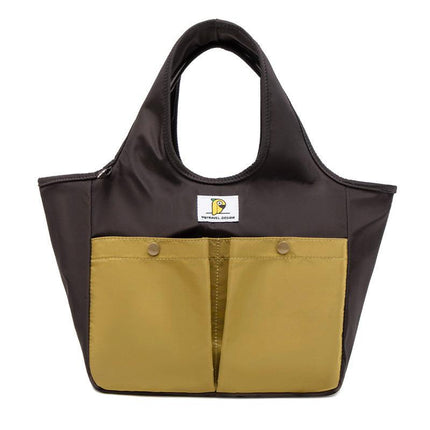Insulated Lunch Tote Bag - Large Capacity, Multi-Pocket, Waterproof & Stain-Resistant Lining(black).