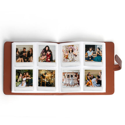 PU Leather Instant Photo Album - Holds 288 Photos, Compatible with Instax Square & Mini Films(black).